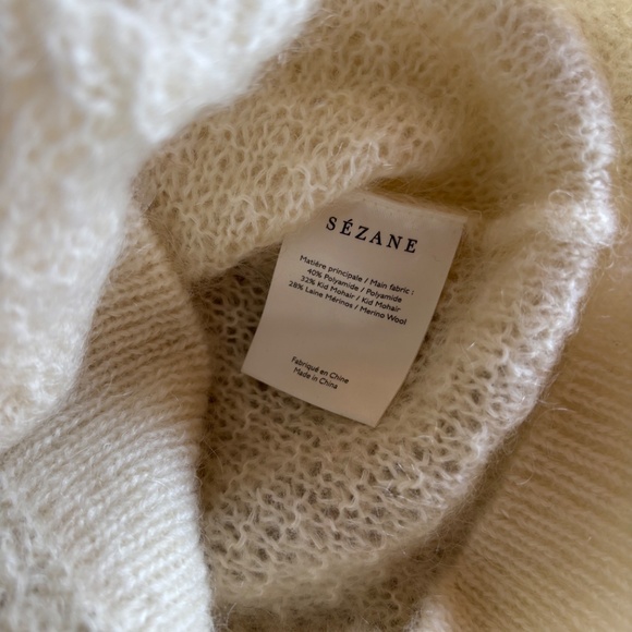 Sezane new with tags ruffled wool/mohair sweater XS - Picture 7 of 10